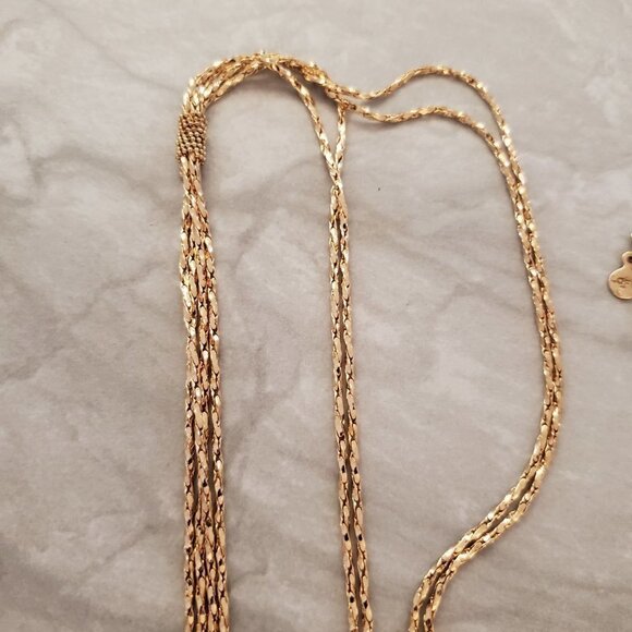 ✨ LOFT Gold Multi Chain Classic Tassel Pendant Necklace ✨ - Picture 4 of 9